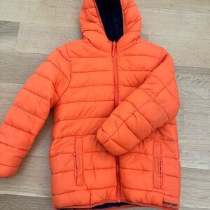 Lands' End Bright Orange Kids Puffer Coat